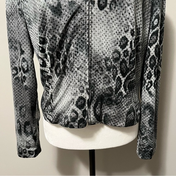Jolibel Animal Print Sequins Full Zip Waist Length Jacket - Picture 4 of 9